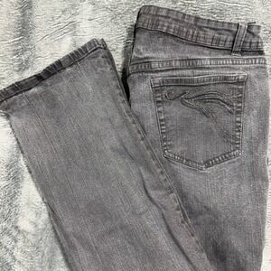 Faded Glory Womens Bootcut Jeans Black Denim Size 14 Average‎